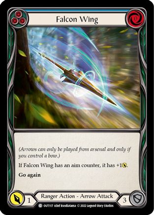 Falcon Wing (Blue) (OUT117) - Outsiders Rainbow Foil