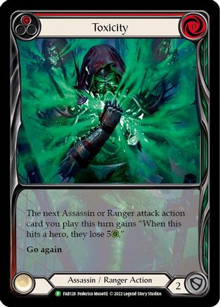 Toxicity (Red) - FAB128 (FAB128) - Flesh and Blood: Promo Cards Rainbow Foil