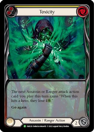 Toxicity (Yellow) - FAB129 (FAB129) - Flesh and Blood: Promo Cards Rainbow Foil