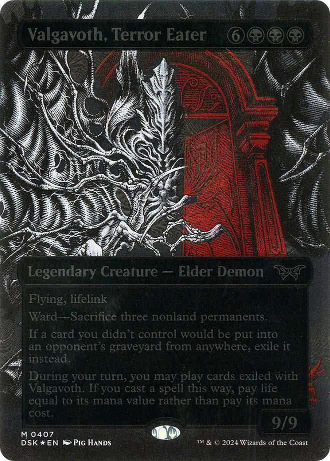 Valgavoth, Terror Eater (Showcase) (Textured) [Duskmourn: House of Horror]