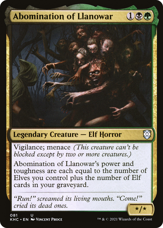 Abomination of Llanowar (KHC-081) - Kaldheim Commander