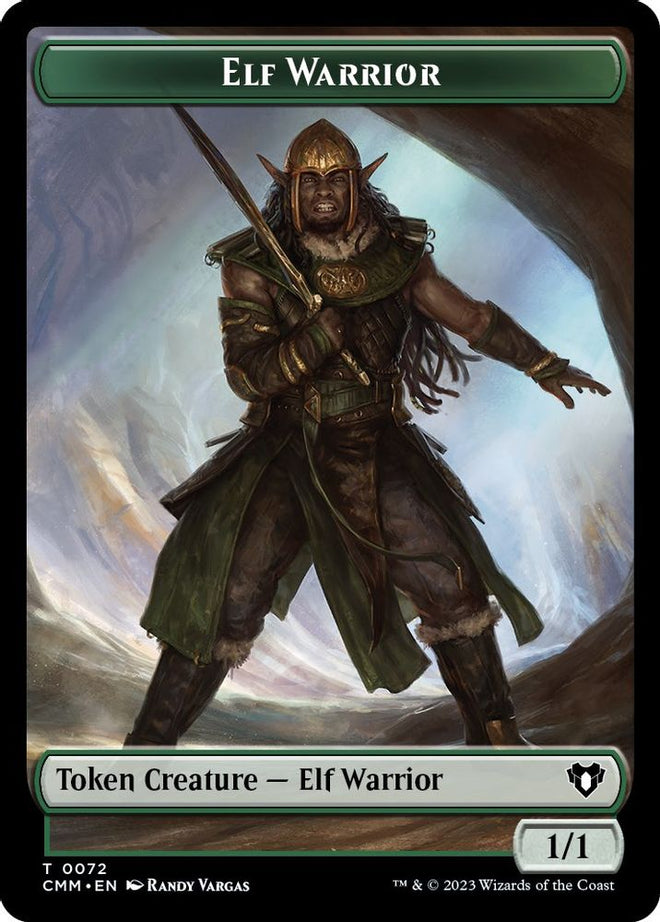 Elf Warrior // Cleric Double-Sided Token (CMM-72 // 62) - Commander Masters