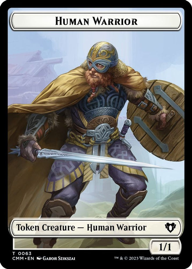 Human Warrior // Zombie Army Double-Sided Token (CMM-63 // 69) - Commander Masters