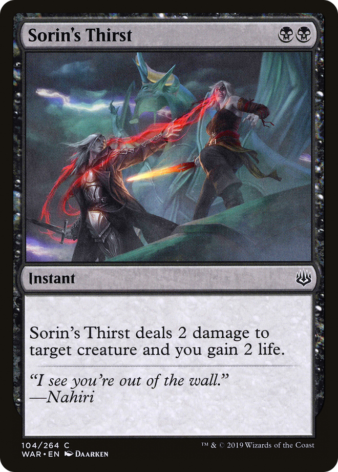 Sorin's Thirst [War of the Spark]