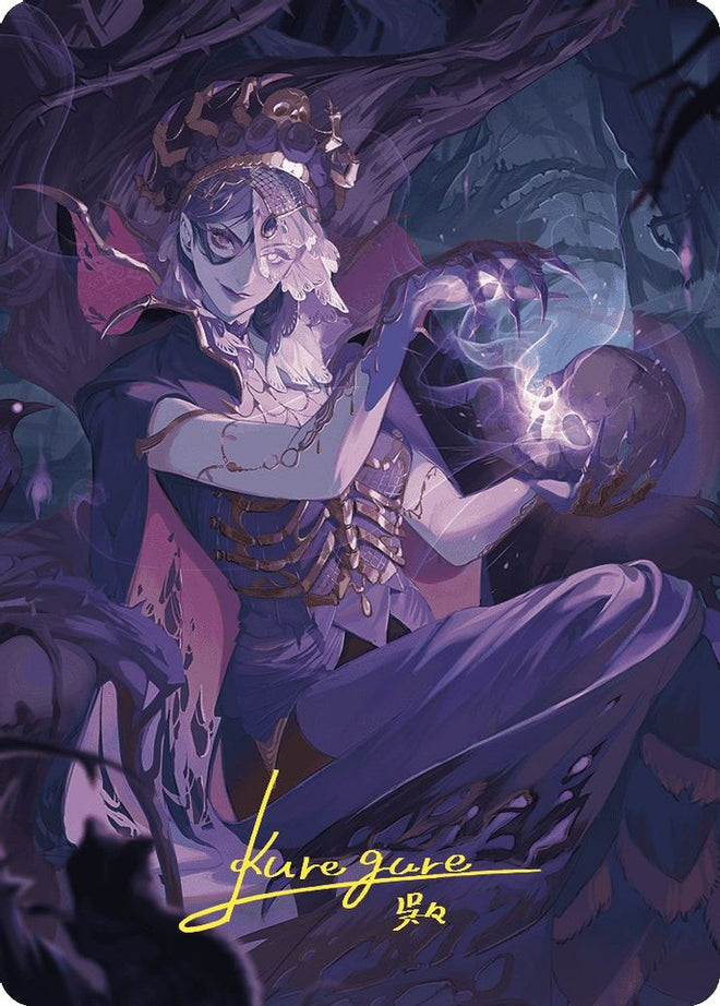 Necropotence Art Card (Gold-Stamped Signature) (ASWOE-080) - Art Series: Wilds of Eldraine
