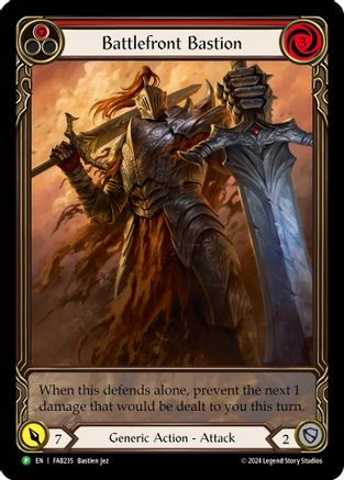 Battlefront Bastion (Red) - FAB235 (FAB235) - Flesh and Blood: Promo Cards Rainbow Foil