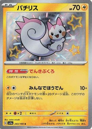 Pachirisu - 243/190 (243/190) - SV4a Shiny Treasure ex Holofoil [JP]