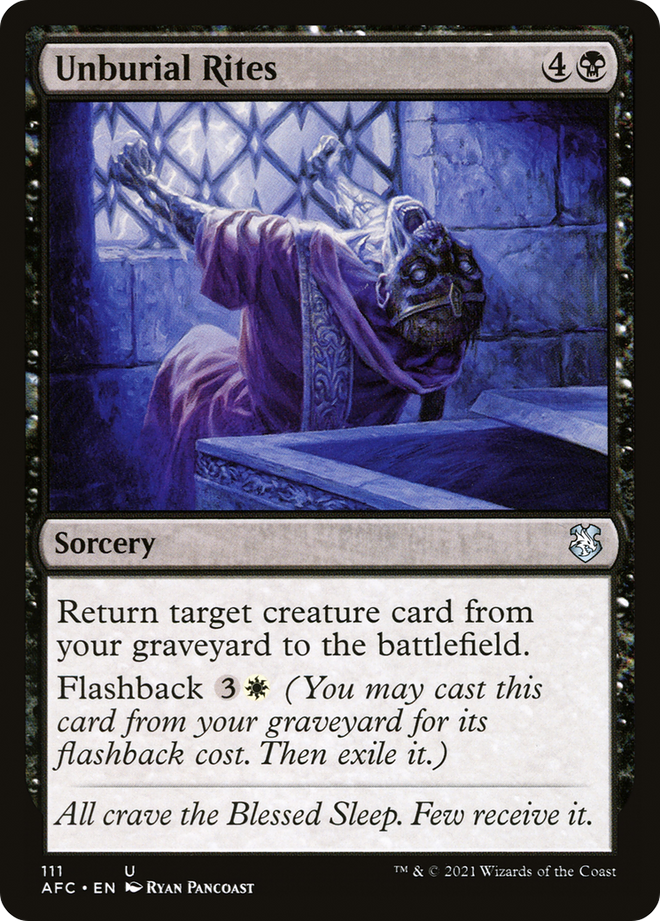 Unburial Rites [Dungeons & Dragons: Adventures in the Forgotten Realms Commander]