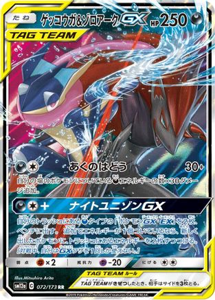 Greninja & Zoroark GX - 072/173 (072/173) - SM12a TAG TEAM GX Tag All Stars Holofoil [JP]