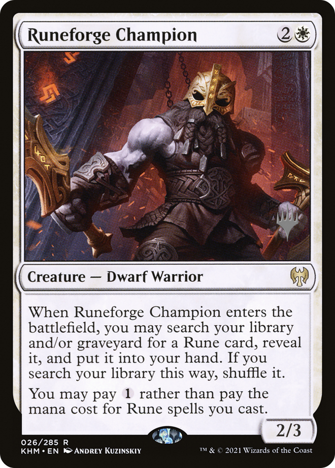 Runeforge Champion (Promo Pack) [Kaldheim Promos]