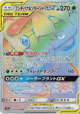 Venusaur & Snivy GX - 074/064 (074/064) - SM11a Remix Bout Holofoil [JP]