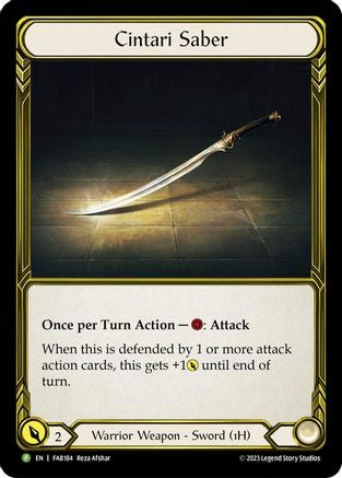 Cintari Saber - FAB184 (FAB184) - Flesh and Blood: Promo Cards Cold Foil