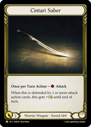 Cintari Saber - FAB185 (FAB185) - Flesh and Blood: Promo Cards Cold Foil