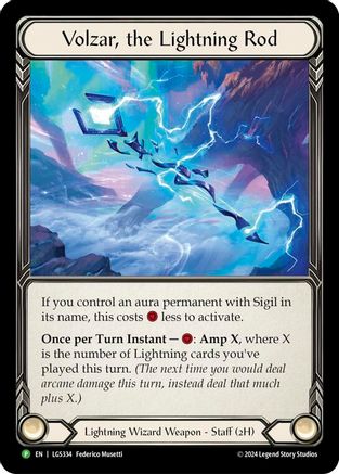Volzar, the Lightning Rod - LGS334 (LGS334) - Flesh and Blood: Promo Cards Rainbow Foil
