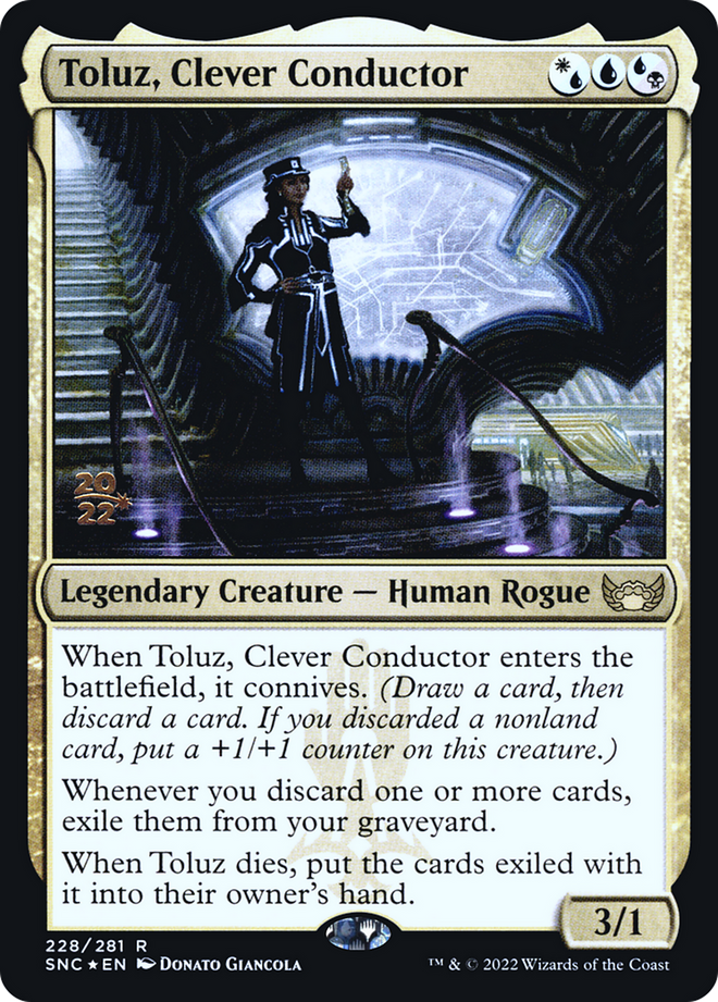 Toluz, Clever Conductor [Streets of New Capenna Prerelease Promos]