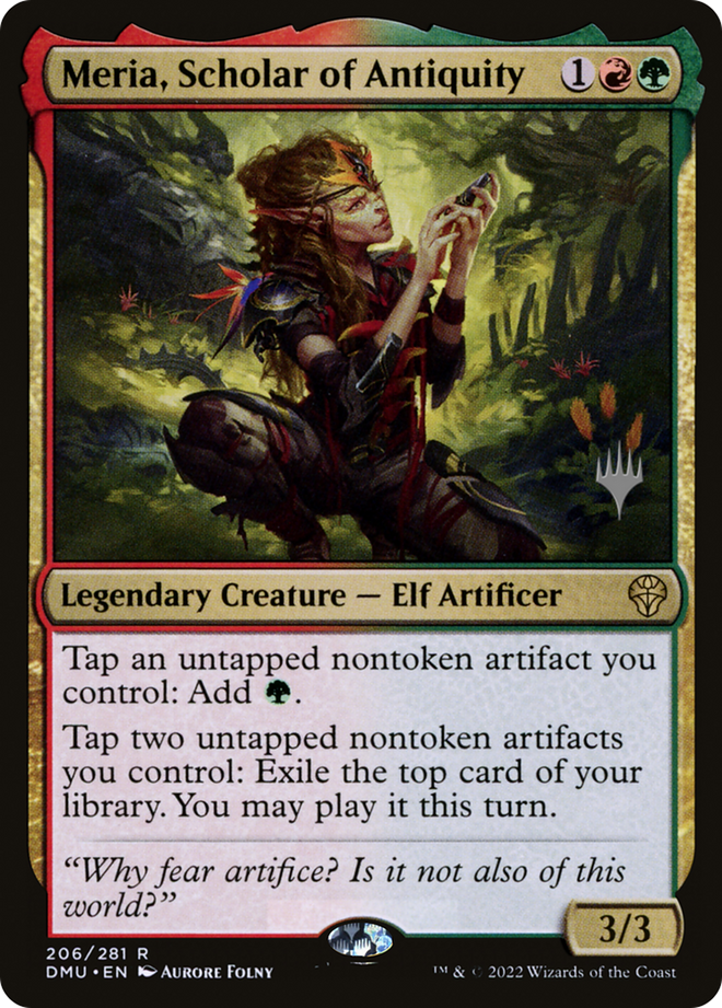 Meria, Scholar of Antiquity (Promo Pack) [Dominaria United Promos]
