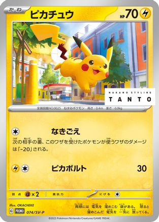Pikachu - 074/SV-P (074/SV-P) - SVP Promotional Cards  [JP]