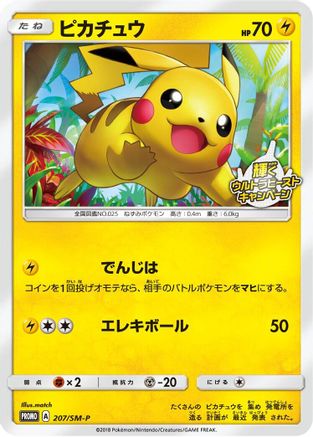 Pikachu - 207/SM-P (207/SM-P) - SMP Sun  Moon Promos  [JP]