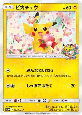 Pikachu - 224/SM-P (224/SM-P) - SMP Sun  Moon Promos  [JP]