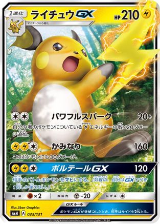 Raichu GX (033/131) - smH GX Starter Decks Holofoil [JP]