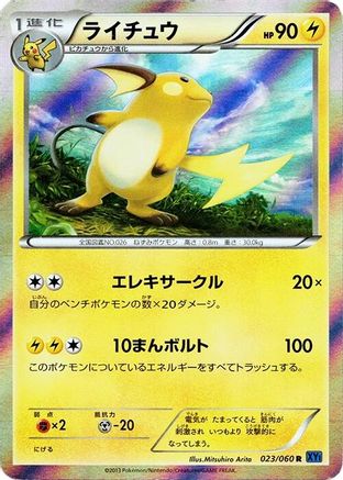 Raichu (023/060) - XYBx Collection X Unlimited Holofoil [JP]