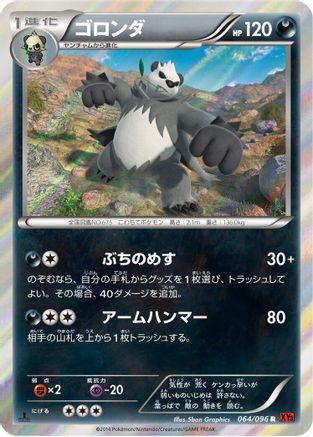 Pangoro (064/096) - XY3 Rising Fist 1st Edition Holofoil [JP]
