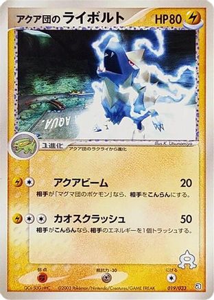 Team Aqua's Manectric (019/033) - Aqua Deck Kit 1st Edition [JP]