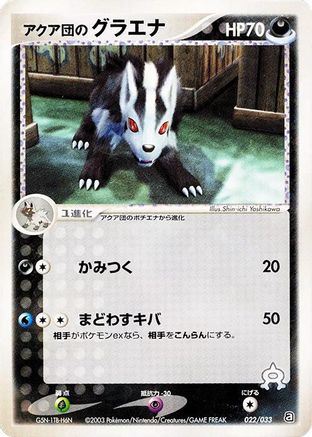Team Aqua's Mightyena - 022/033 (022/033) - Aqua Deck Kit Unlimited [JP]