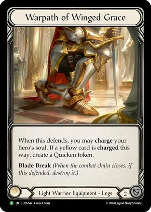 Warpath of Winged Grace - JDG042 (JDG042) - Flesh and Blood: Promo Cards Cold Foil