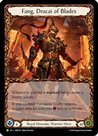 Fang, Dracai of Blades - HER134 (HER134) - Flesh and Blood: Promo Cards Rainbow Foil
