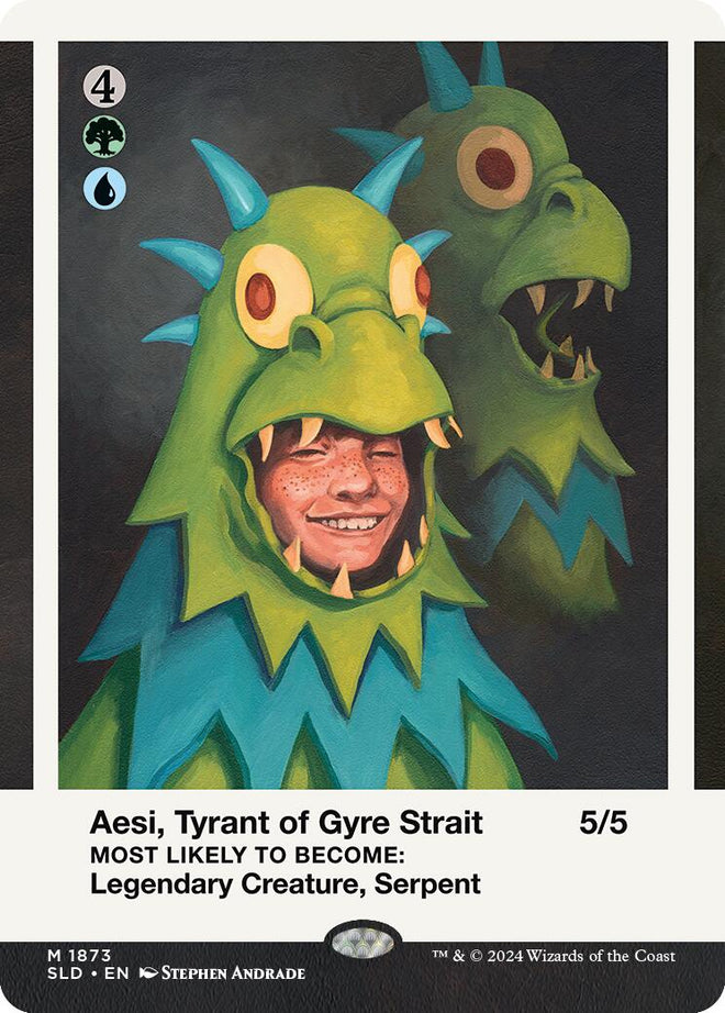 Aesi, Tyrant of Gyre Strait // Aesi, Tyrant of Gyre Strait (SLD-1873) - Secret Lair Drop (Borderless)