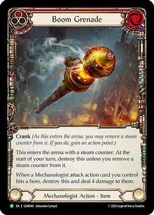 Boom Grenade (Red) (GEM040) - GEM Pack 2 Cold Foil
