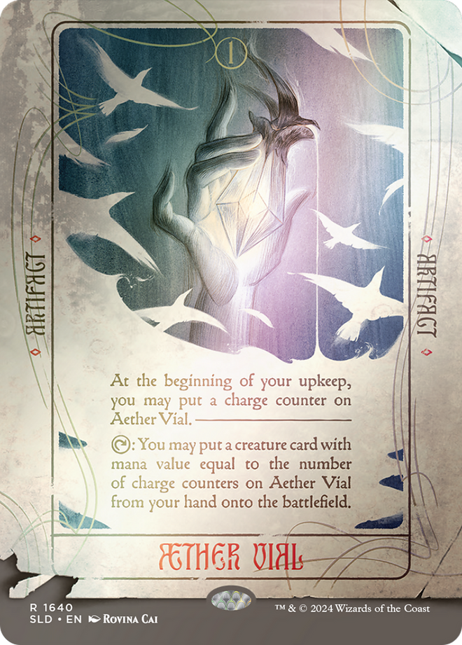 Aether Vial (Rainbow Foil) (SLD-1640★) - Secret Lair Drop (Borderless) Foil