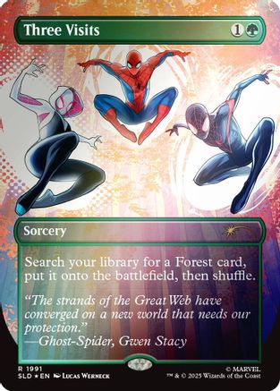 Three Visits (Rainbow Foil) [Secret Lair Drop Series]