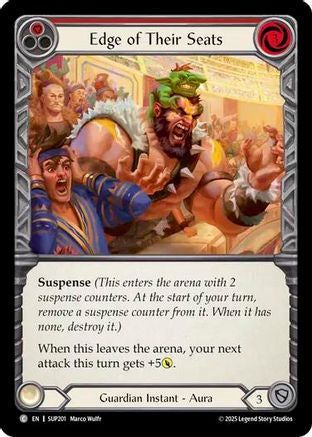 Edge of Their Seats (Red) (SUP201) - Super Slam Rainbow Foil