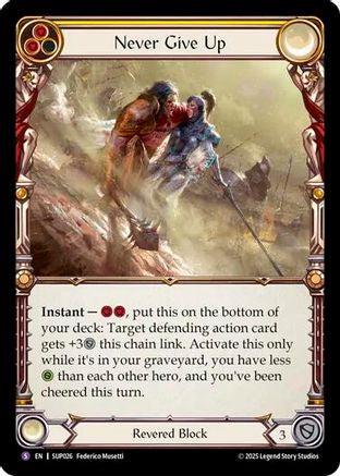 Never Give Up (SUP026) - Super Slam Rainbow Foil