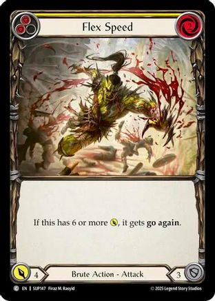 Flex Speed (Yellow) (SUP147) - Super Slam Rainbow Foil