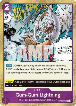 Gum-Gum Lightning (Pirate Foil) [Premium Booster -The Best- Vol. 2]