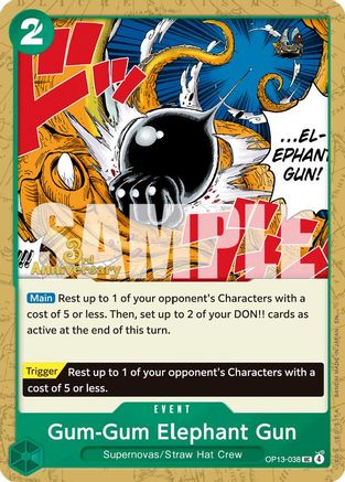 Gum-Gum Elephant Gun [Carrying On His Will: 3rd Anniversary Tournament Cards]