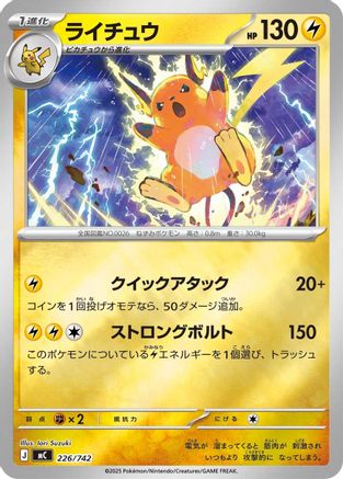 Raichu (Mirror Holo) (226/742) - Start Deck 100 Battle Collection Holofoil [JP]