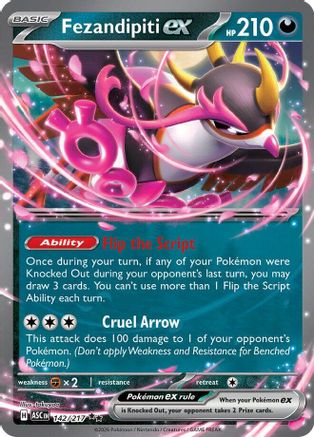 Fezandipiti ex 142/217  - Holofoil ME Ascended Heroes - Double Rare