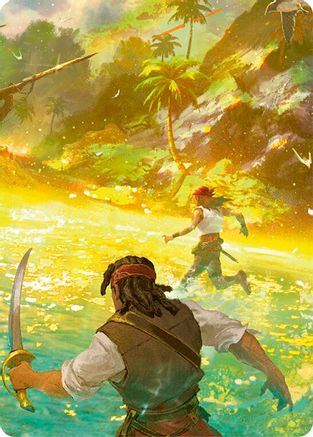 Treasure Island // High Seas Map Doubled Sided Art Card (Middle Left) - High Seas