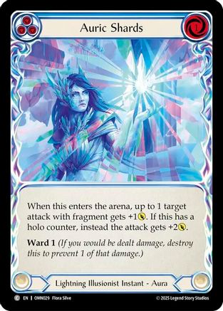 Auric Shards (Blue) (OMN029) - Omens of the Third Age Rainbow Foil