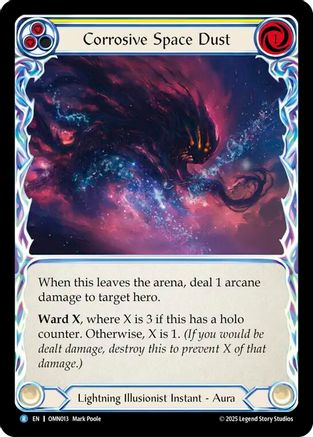 Corrosive Space Dust (Yellow) (OMN013) - Omens of the Third Age Rainbow Foil