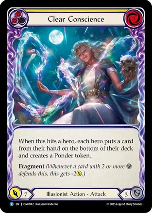 Clear Conscience (Yellow) (OMN042) - Omens of the Third Age Rainbow Foil