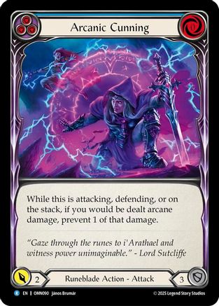 Arcanic Cunning (Blue) (OMN090) - Omens of the Third Age Rainbow Foil