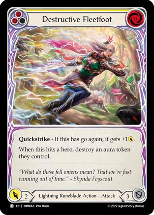Destructive Fleetfoot (Yellow) (OMN063) - Omens of the Third Age