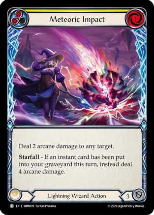 Meteoric Impact (Yellow) (OMN119) - Omens of the Third Age Rainbow Foil