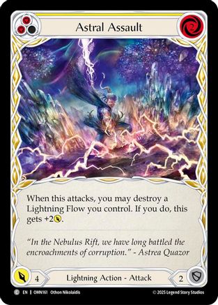 Astral Assault (Yellow) (OMN161) - Omens of the Third Age Rainbow Foil