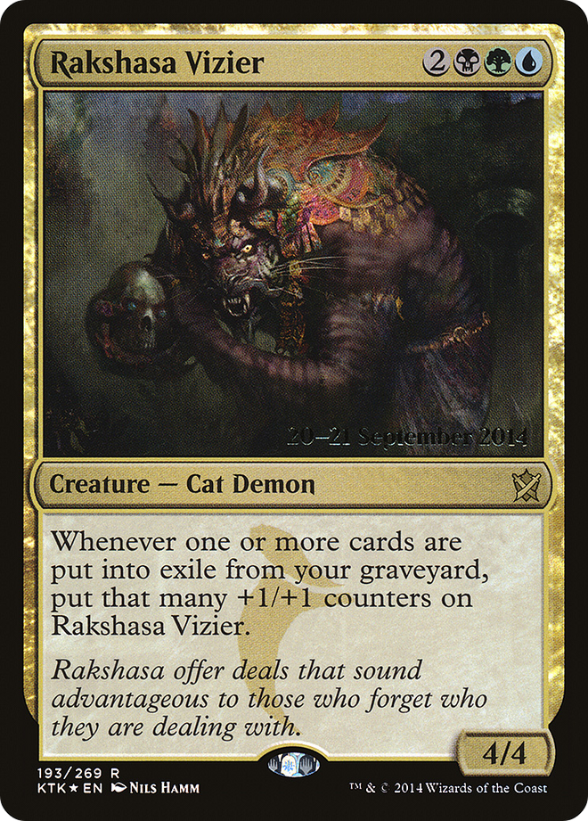 Rakshasa Vizier [Khans of Tarkir Prerelease Promos]